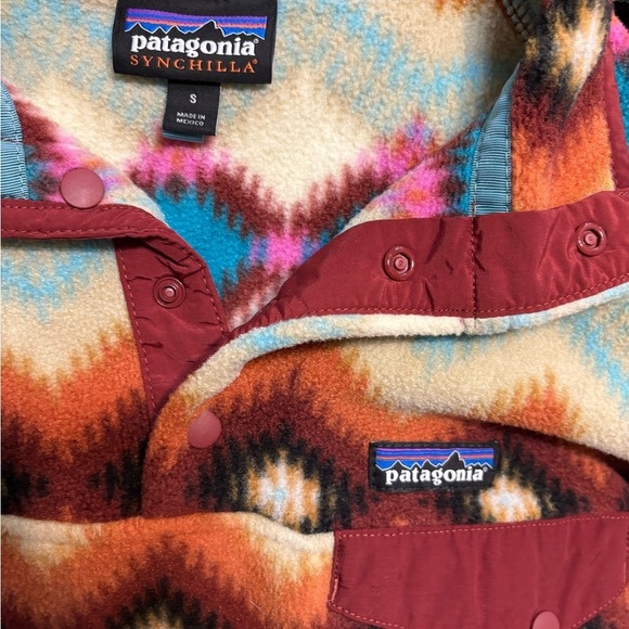 Patagonia Synchilla Snap-T Timber Twist Aztec Lightweight Outdoor Fleece Women S - Picture 12 of 13